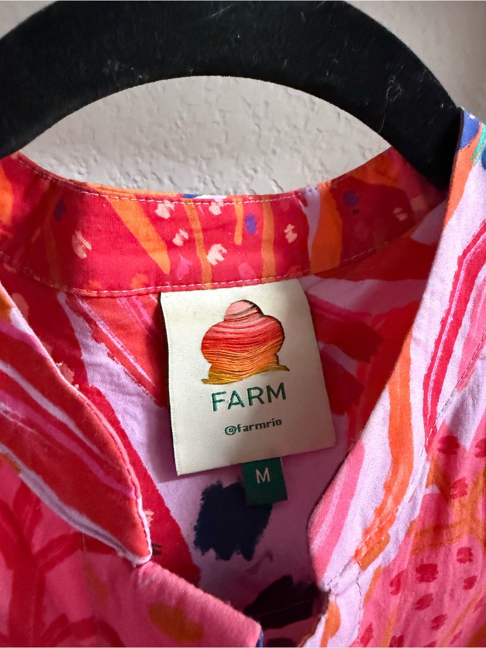 FARM Rio Pink & Orange Floral Tiered Midi Dress - Picture 4 of 7